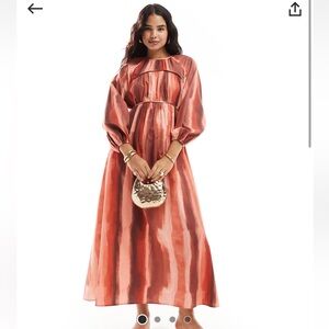 ASOS DESIGN Tie Dye Stripe Dress